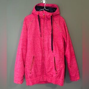 Roxy size M vibrant Pink, ski or snowboard Hooded winter snow Jacket